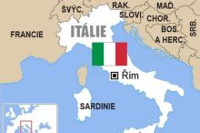 Podpatek italské boty je po sesuvu ve velké míře odstřižen od zbytku země