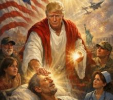 Trump po své kritice papeže sdílel obrázek, na němž je vyobrazen jako spasitel