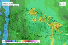 Česko čeká další zvrat počasí. Mapa ukazuje, kde udeří déšť i sníh